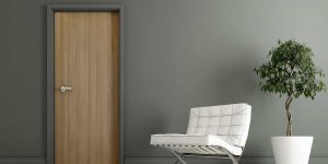 Porte acier Métalec fini bois